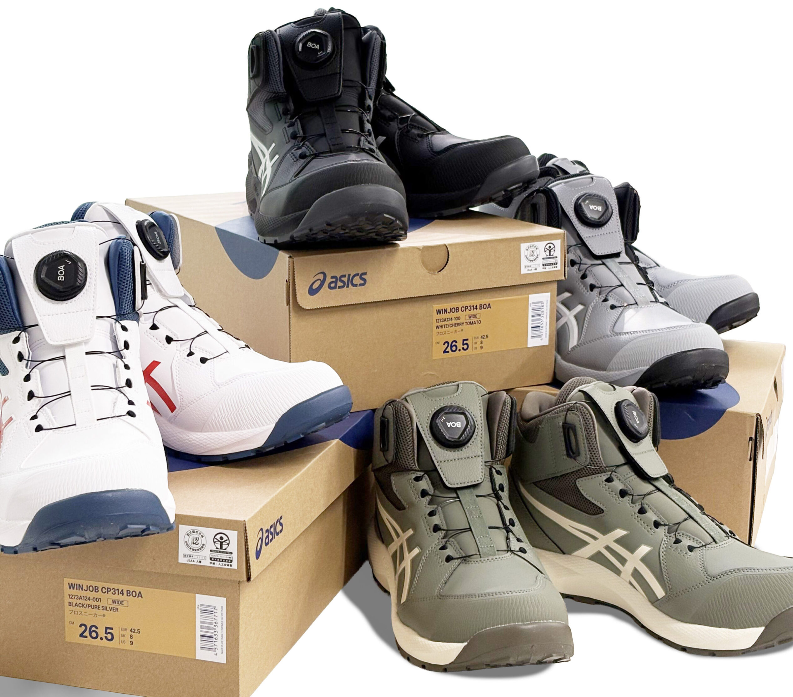 待望の2026年アシックス新作の安全靴 ウィンジョブ CP314ハイカットBOA