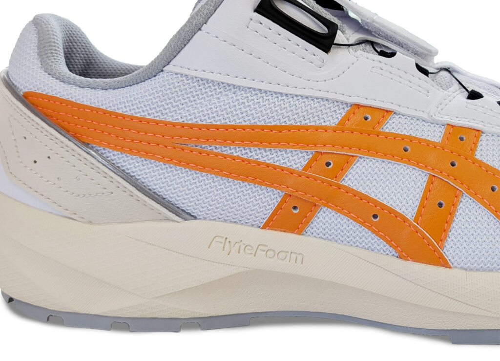 asics ホワイトオレンジ ハイカット安全靴 アシックスの優れた履き心地の秘密！アシックスの安全靴にも使用されて
